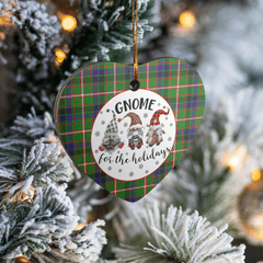 Clan Reid Green Tartan Tartan Crest Gnome Heart Ceramic Ornament VU54 Reid Green Tartan Tartan Christmas