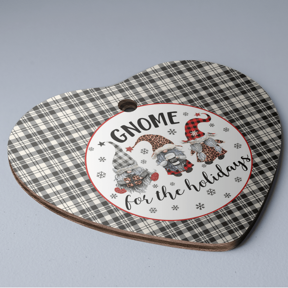 Clan Scott Black & White Ancient Tartan Tartan Crest Gnome Heart Ceramic Ornament HQ50 Scott Black & White Ancient Tartan Tartan Christmas