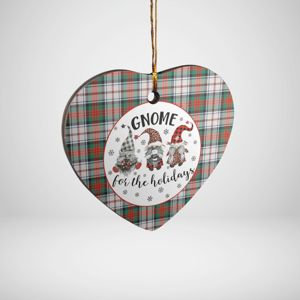 Clan MacDuff Dress Ancient Tartan Tartan Crest Gnome Heart Ceramic Ornament YD50 MacDuff Dress Ancient Tartan Tartan Christmas