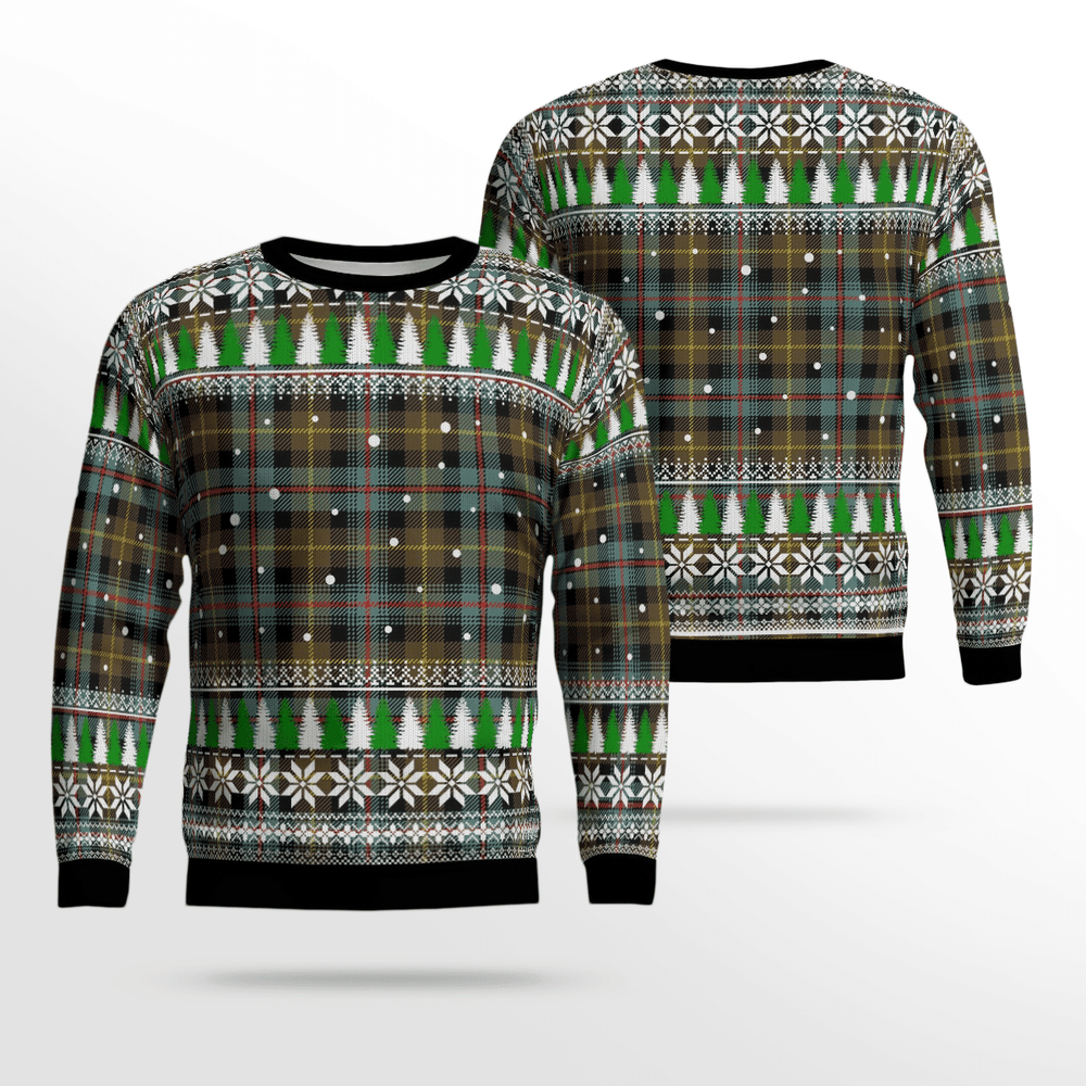 Clan Farquharson Weathered Tartan Christmas Ugly Sweater JS83 Farquharson Weathered Tartan Tartan Ugly Sweater