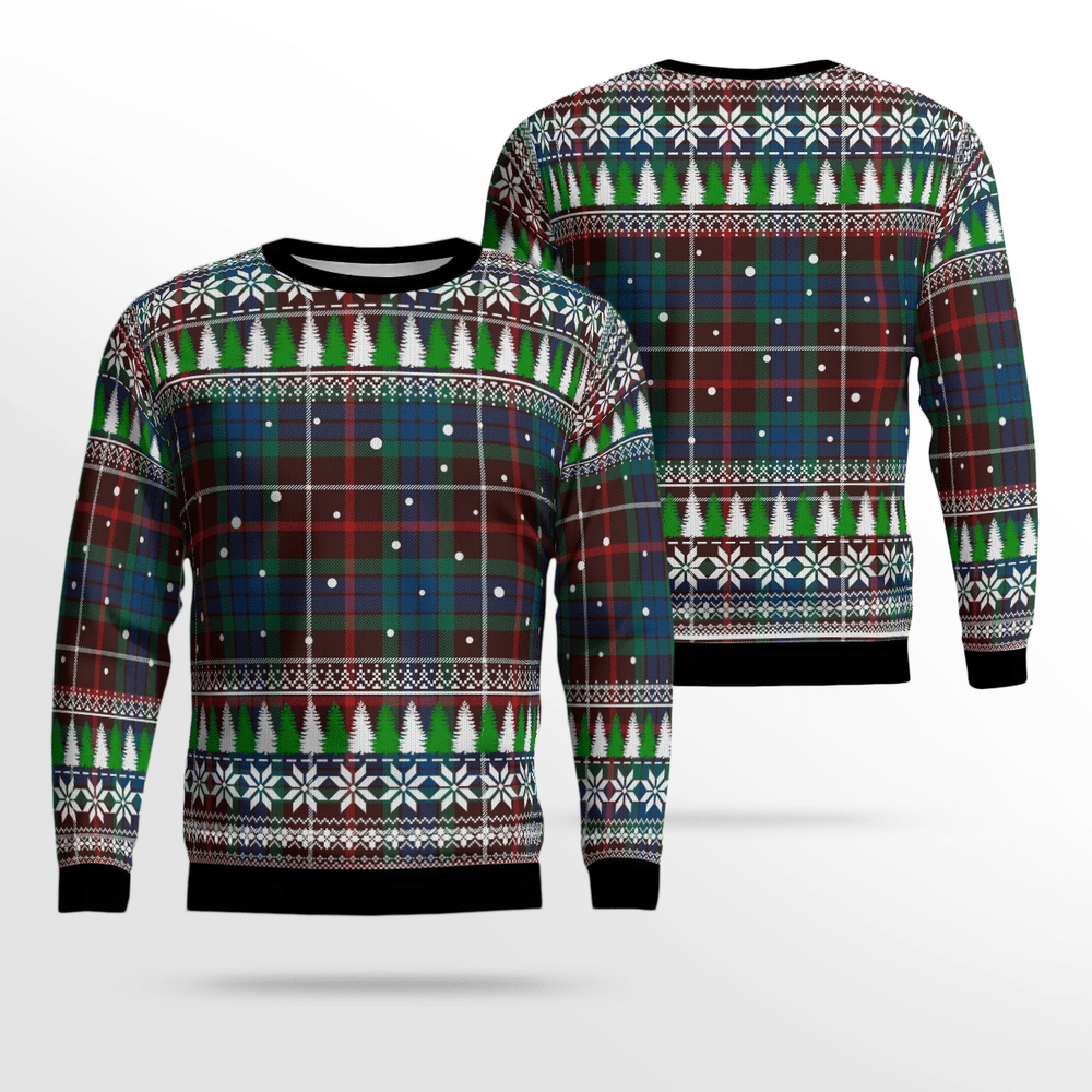 Clan Fraser Hunting Ancient Tartan Christmas Ugly Sweater DM45 Fraser Hunting Ancient Tartan Tartan Ugly Sweater