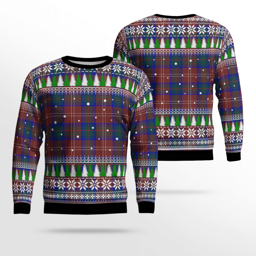 Clan Chisholm Hunting Modern Tartan Christmas Ugly Sweater BJ61 Chisholm Hunting Modern Tartan Tartan Ugly Sweater