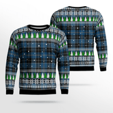 Clan Clergy Blue Tartan Christmas Ugly Sweater VQ26 Clergy Blue Tartan Tartan Ugly Sweater