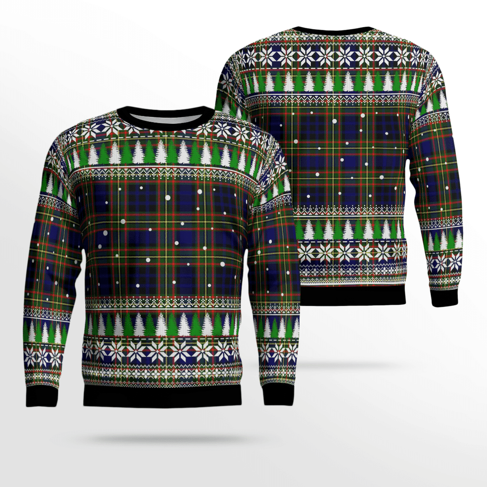 Clan Clelland Modern Tartan Christmas Ugly Sweater PJ79 Clelland Modern Tartan Tartan Ugly Sweater