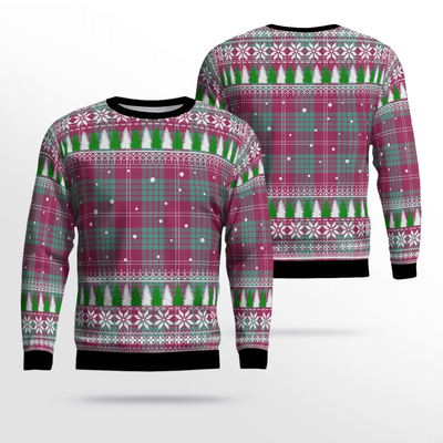 Clan Crawford Ancient Tartan Christmas Ugly Sweater KW57