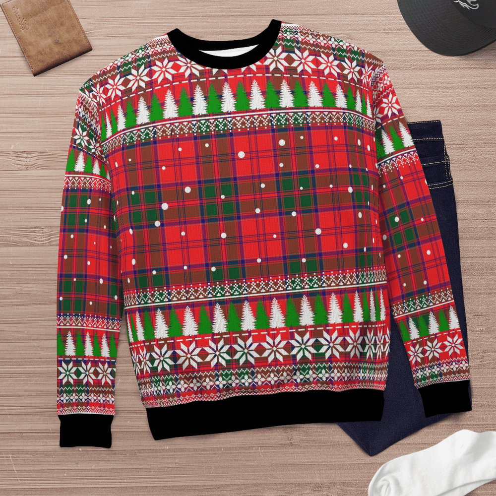 Clan Drummond Modern Tartan Christmas Ugly Sweater JV21 Drummond Modern Tartan Tartan Ugly Sweater