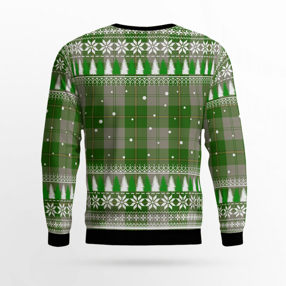 Clan Cunningham Dress Green Dancers Tartan Christmas Ugly Sweater SP64 Cunningham Dress Green Dancers Tartan Tartan Ugly Sweater