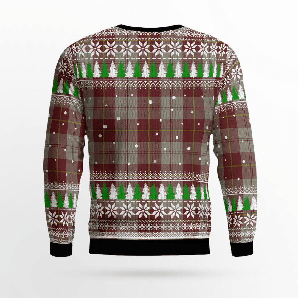 Clan Cunningham Burgundy Dancers Tartan Christmas Ugly Sweater UE24 Cunningham Burgundy Dancers Tartan Tartan Ugly Sweater