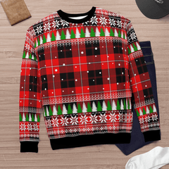 Clan Cunningham Modern Tartan Christmas Ugly Sweater FW81 Cunningham Modern Tartan Tartan Ugly Sweater
