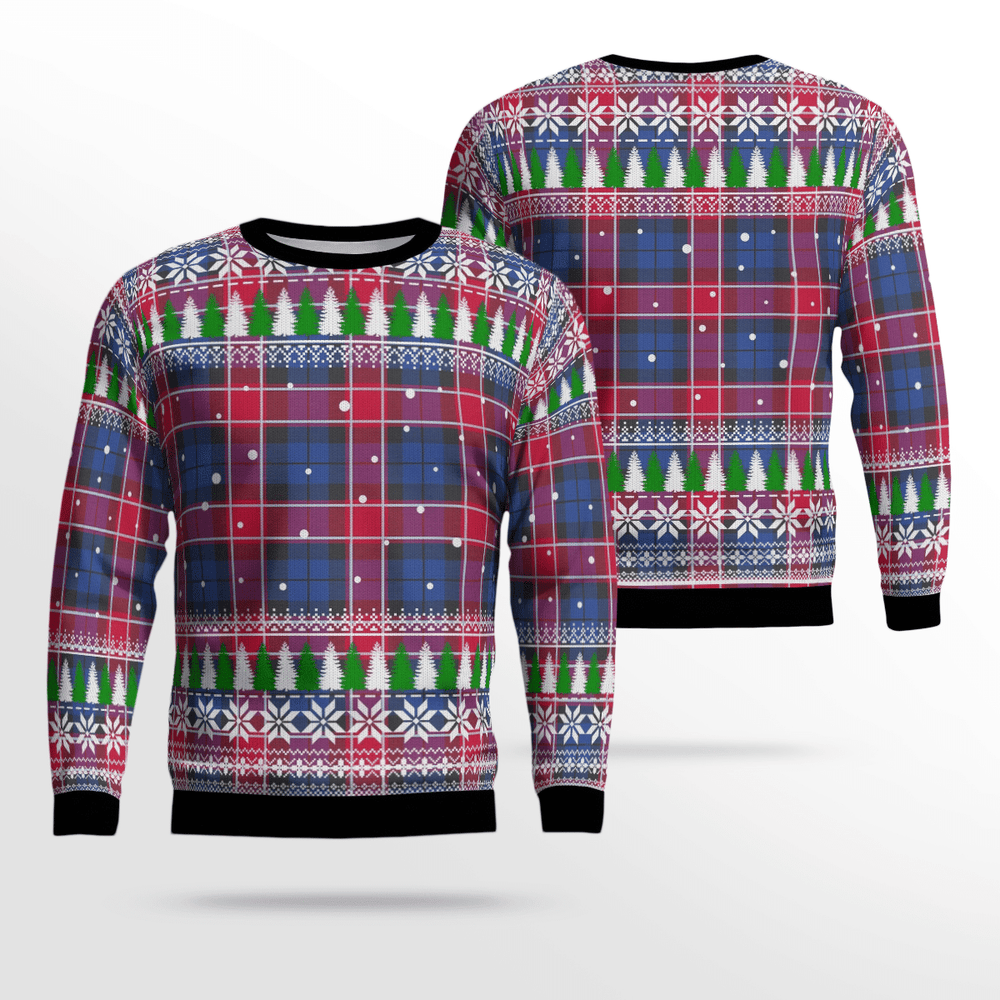 Clan Graham of Menteith Red Tartan Christmas Ugly Sweater WE74 Graham of Menteith Red Tartan Tartan Ugly Sweater