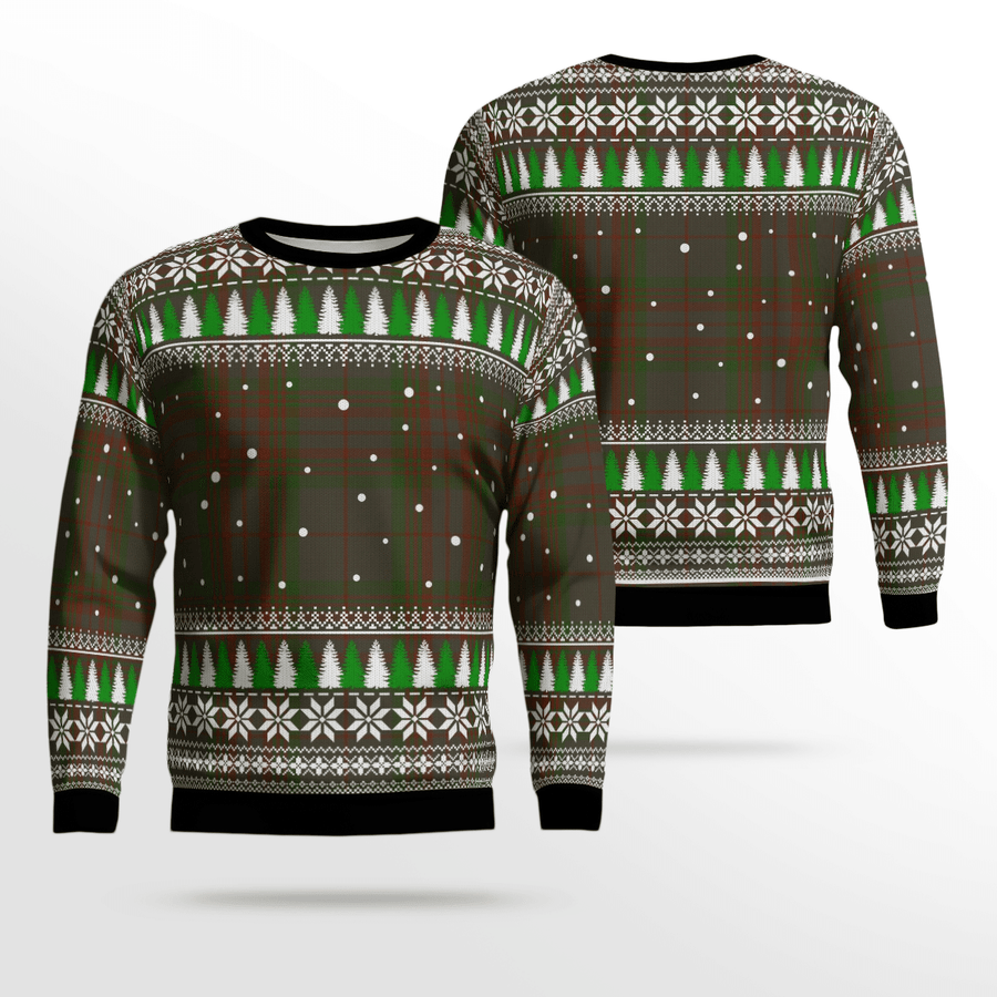 Clan Gray Tartan Christmas Ugly Sweater XM49 Gray Tartan Tartan Ugly Sweater
