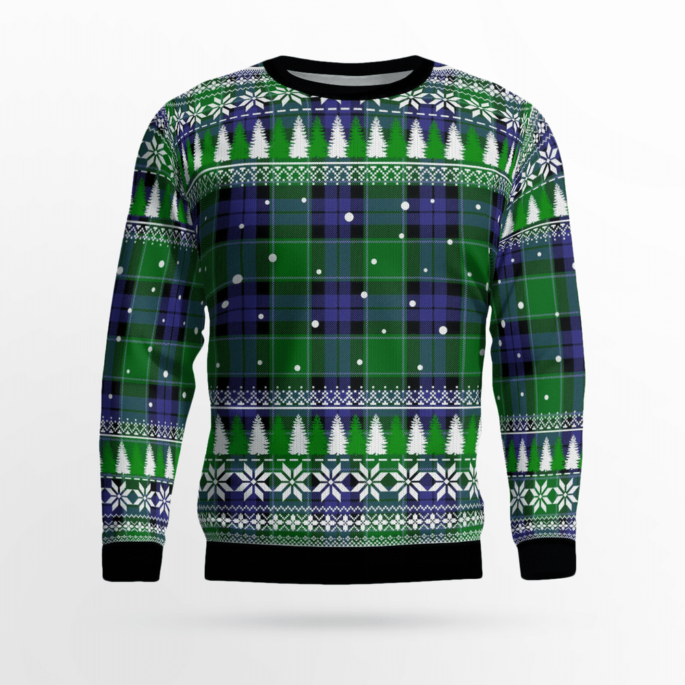Clan Graham of Menteith Modern Tartan Christmas Ugly Sweater JD66 Graham of Menteith Modern Tartan Tartan Ugly Sweater