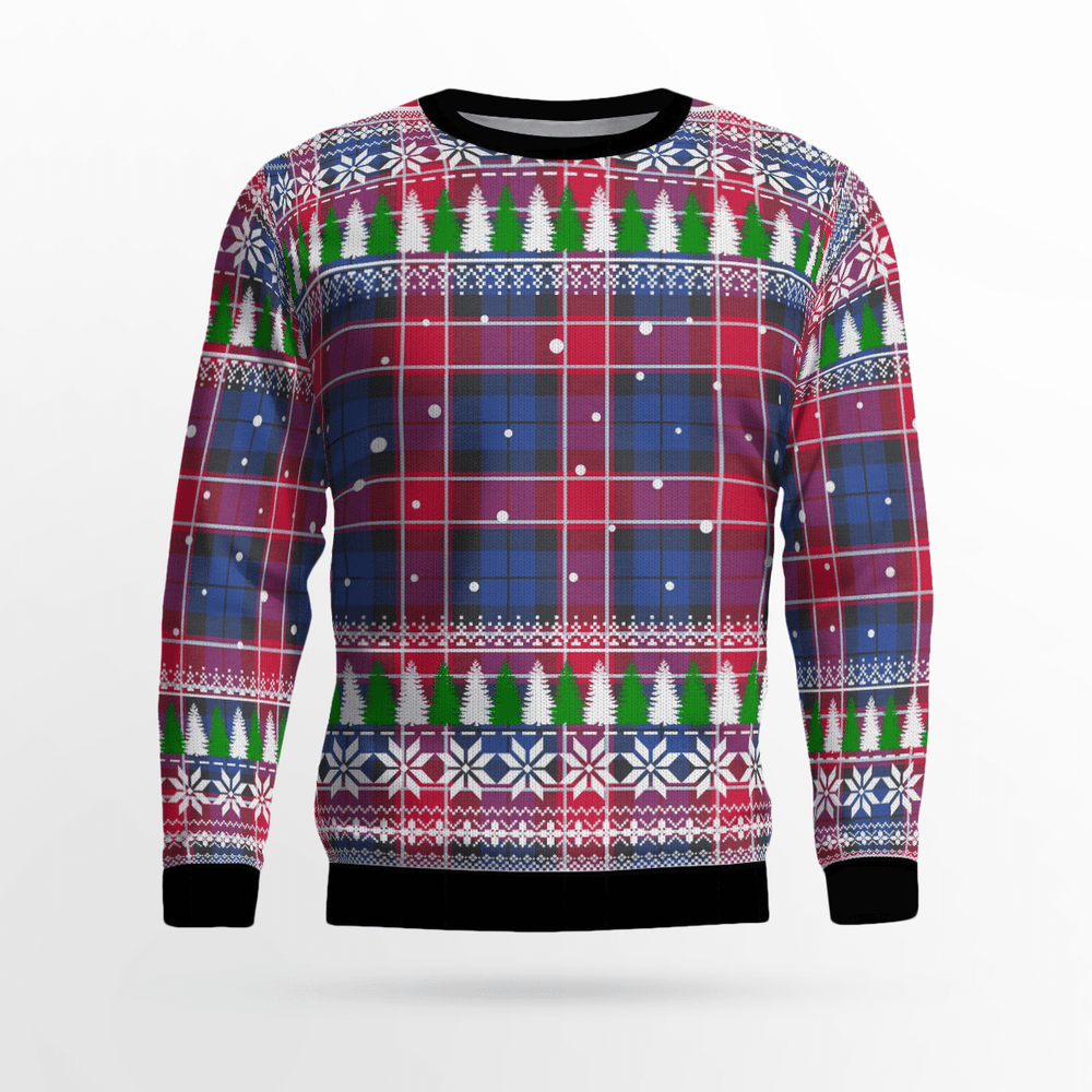 Clan Graham of Menteith Red Tartan Christmas Ugly Sweater WE74 Graham of Menteith Red Tartan Tartan Ugly Sweater