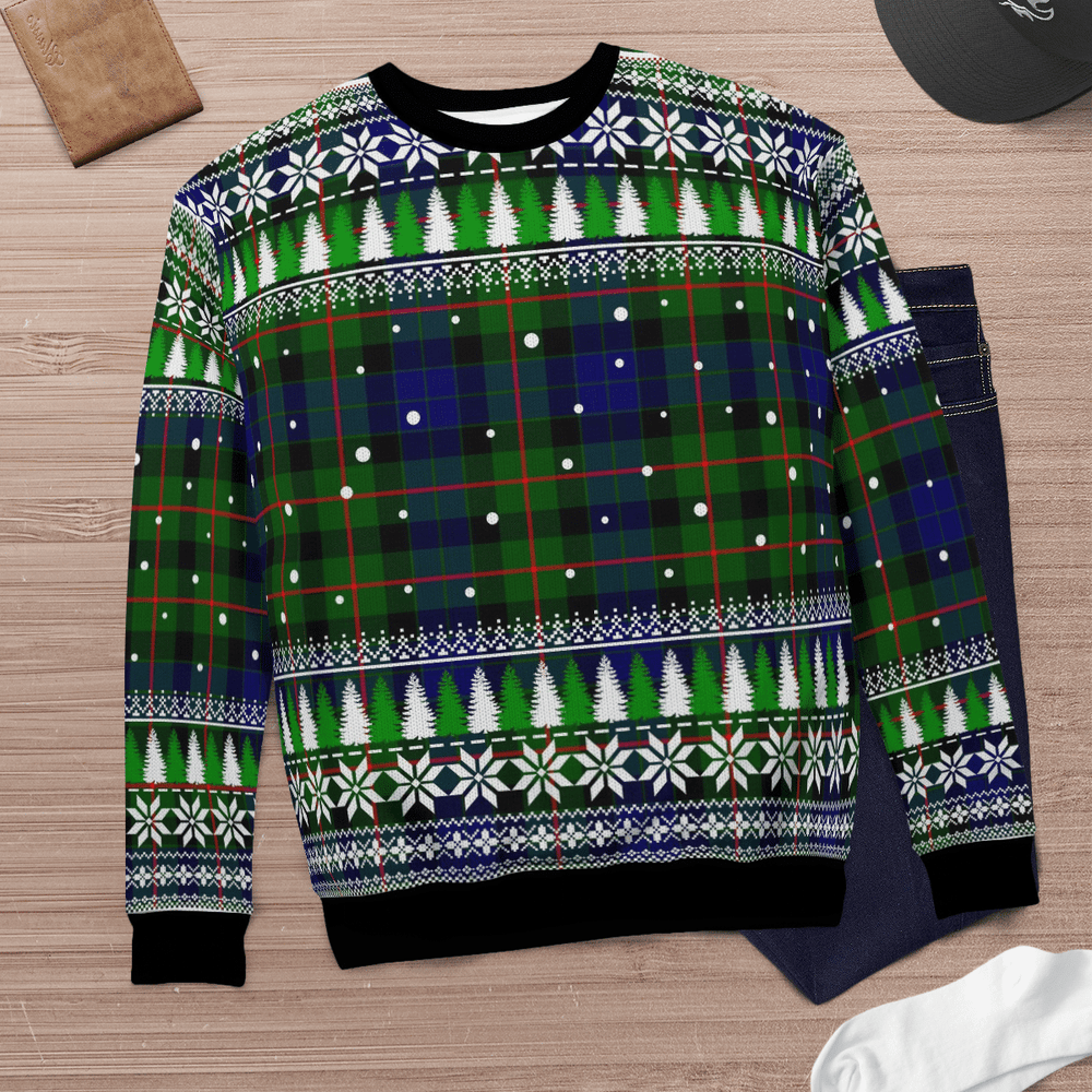 Clan Gunn Modern Tartan Christmas Ugly Sweater FF20 Gunn Modern Tartan Tartan Ugly Sweater