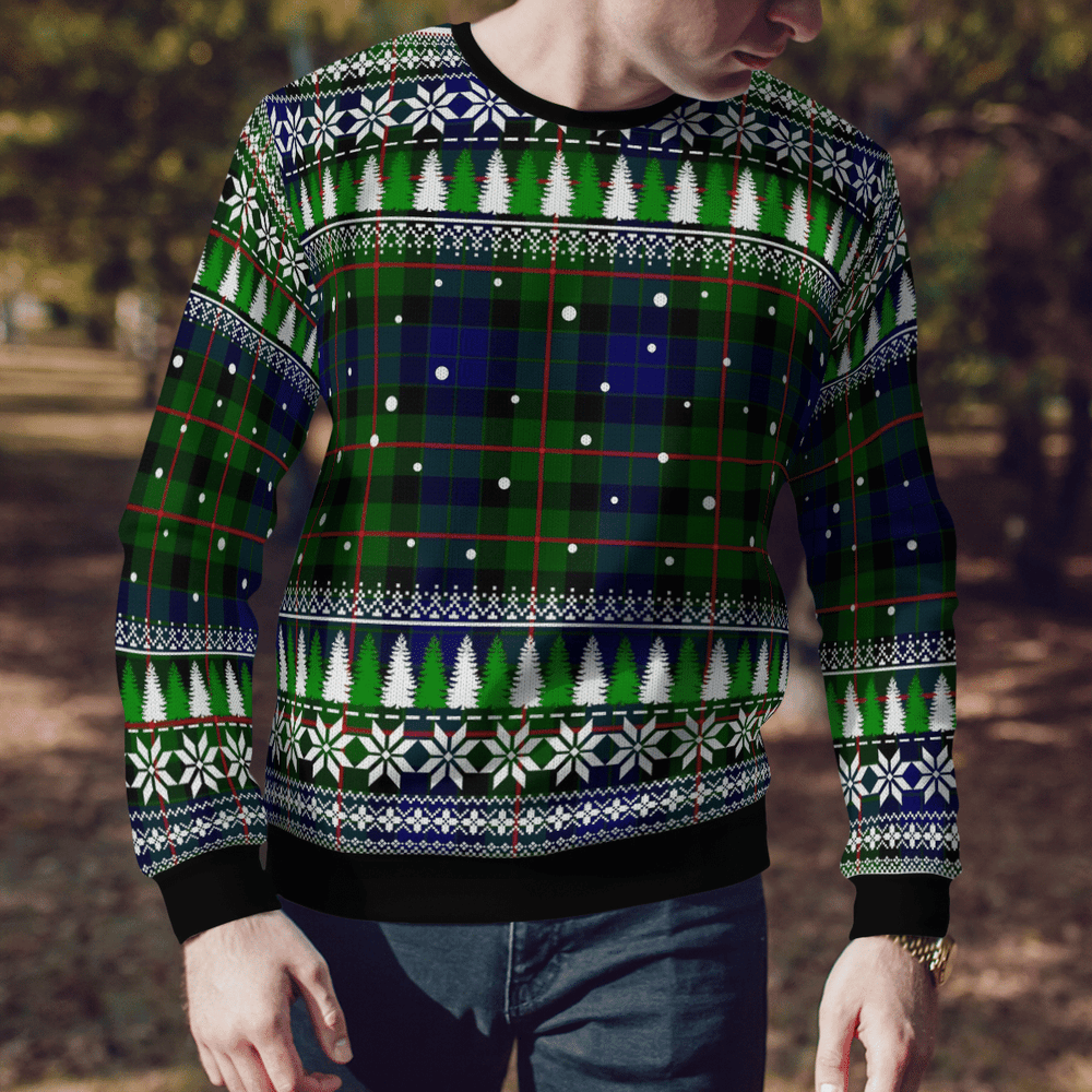 Clan Gunn Modern Tartan Christmas Ugly Sweater FF20 Gunn Modern Tartan Tartan Ugly Sweater