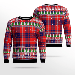 Clan Hamilton Modern Tartan Christmas Ugly Sweater JC70 Hamilton Modern Tartan Tartan Ugly Sweater