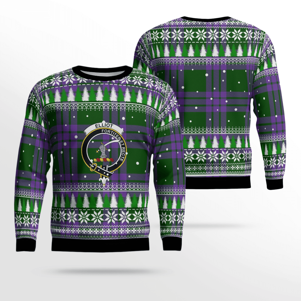 Clan Elphinstone Tartan Christmas Ugly Sweater JQ80 Elphinstone Tartan Tartan Ugly Sweater