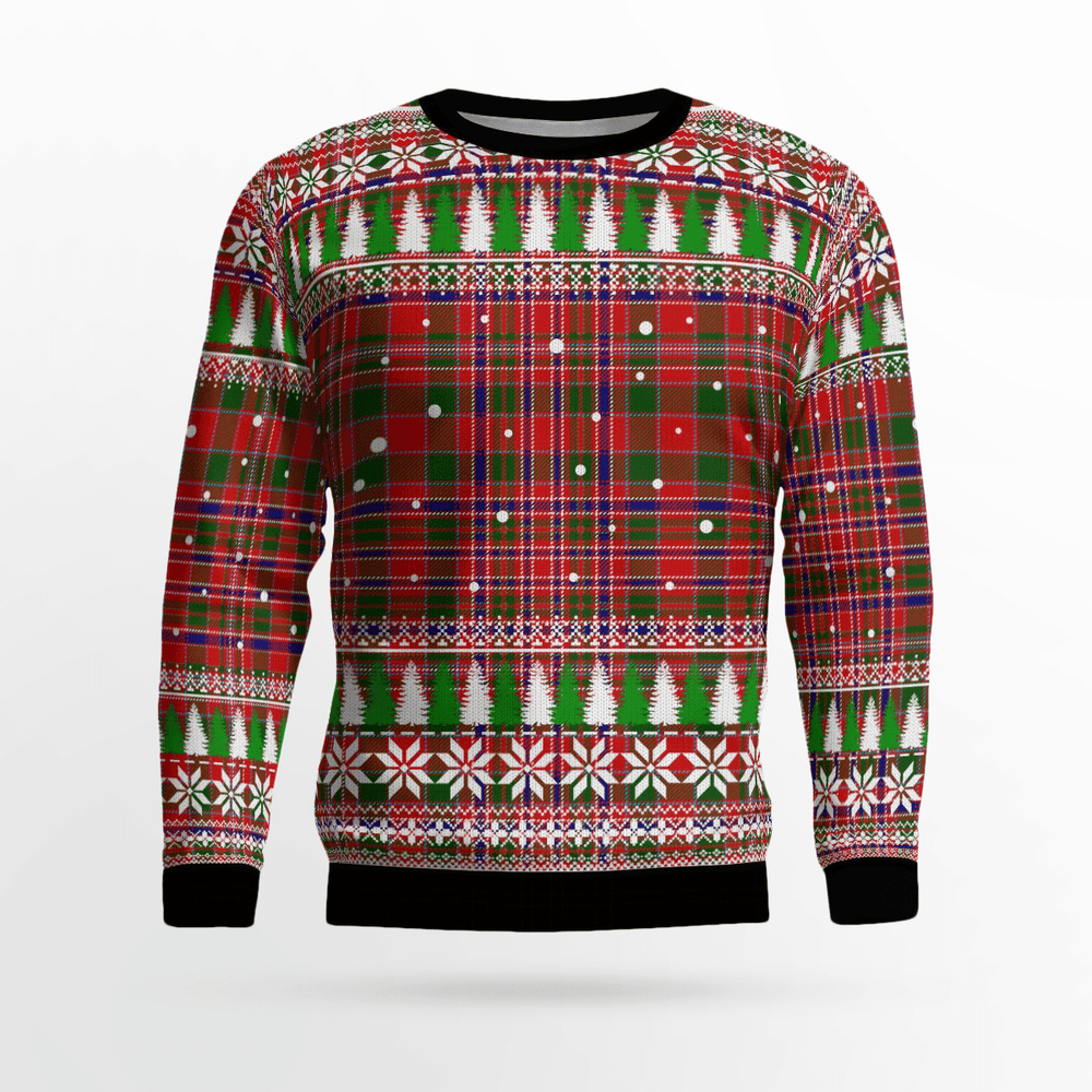 Clan MacAlister Modern Tartan Christmas Ugly Sweater ND51 MacAlister Modern Tartan Tartan Ugly Sweater