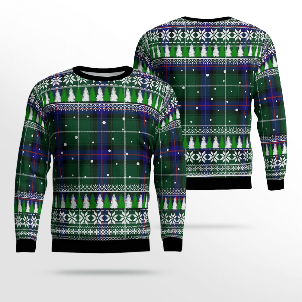 Clan MacDonald of the Isles Hunting Modern Tartan Christmas Ugly Sweater QO78 MacDonald of the Isles Hunting Modern Tartan Tartan Ugly Sweater