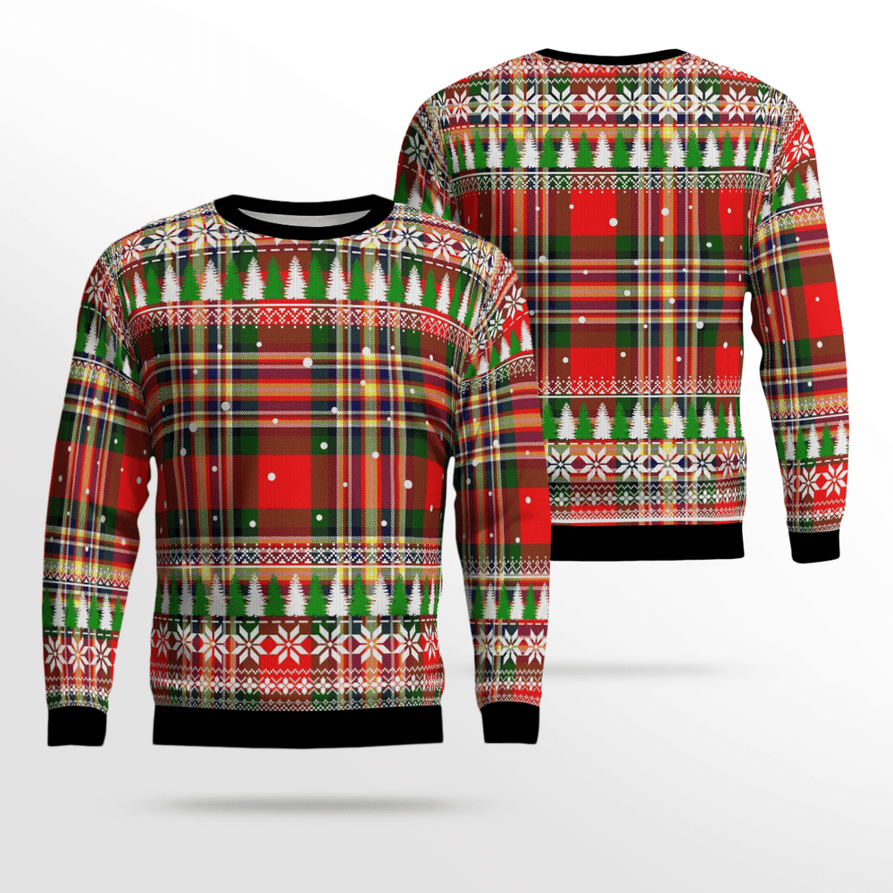 Clan MacGill Modern Tartan Christmas Ugly Sweater PF95 MacGill Modern Tartan Tartan Ugly Sweater