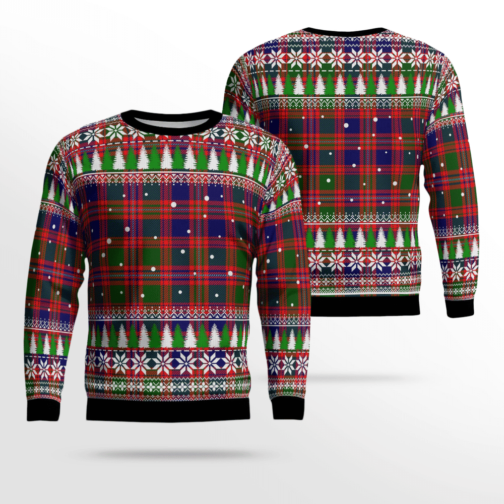 Clan MacIntyre Modern Tartan Christmas Ugly Sweater VK11 MacIntyre Modern Tartan Tartan Ugly Sweater