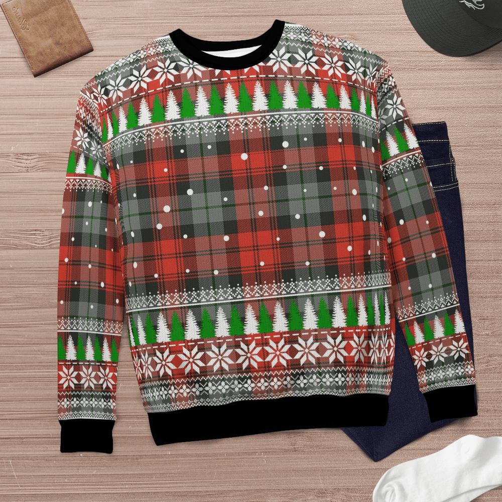 Clan MacLachlan Weathered Tartan Christmas Ugly Sweater IO48 MacLachlan Weathered Tartan Tartan Ugly Sweater