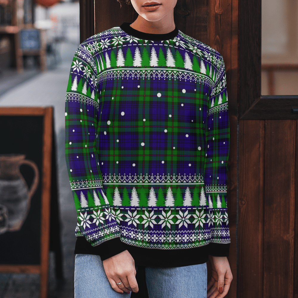 Clan MacKinlay Modern Tartan Christmas Ugly Sweater SN11 MacKinlay Modern Tartan Tartan Ugly Sweater