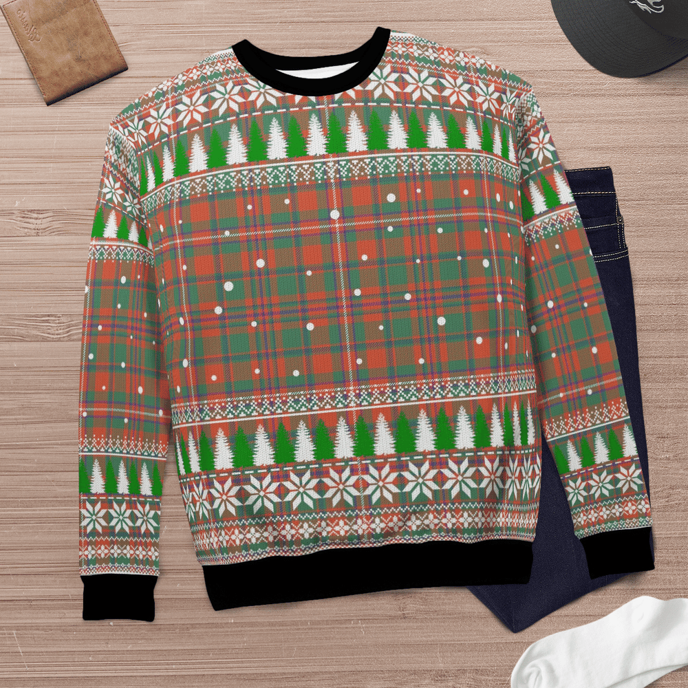 Clan MacKinnon Ancient Tartan Christmas Ugly Sweater KM30 MacKinnon Ancient Tartan Tartan Ugly Sweater