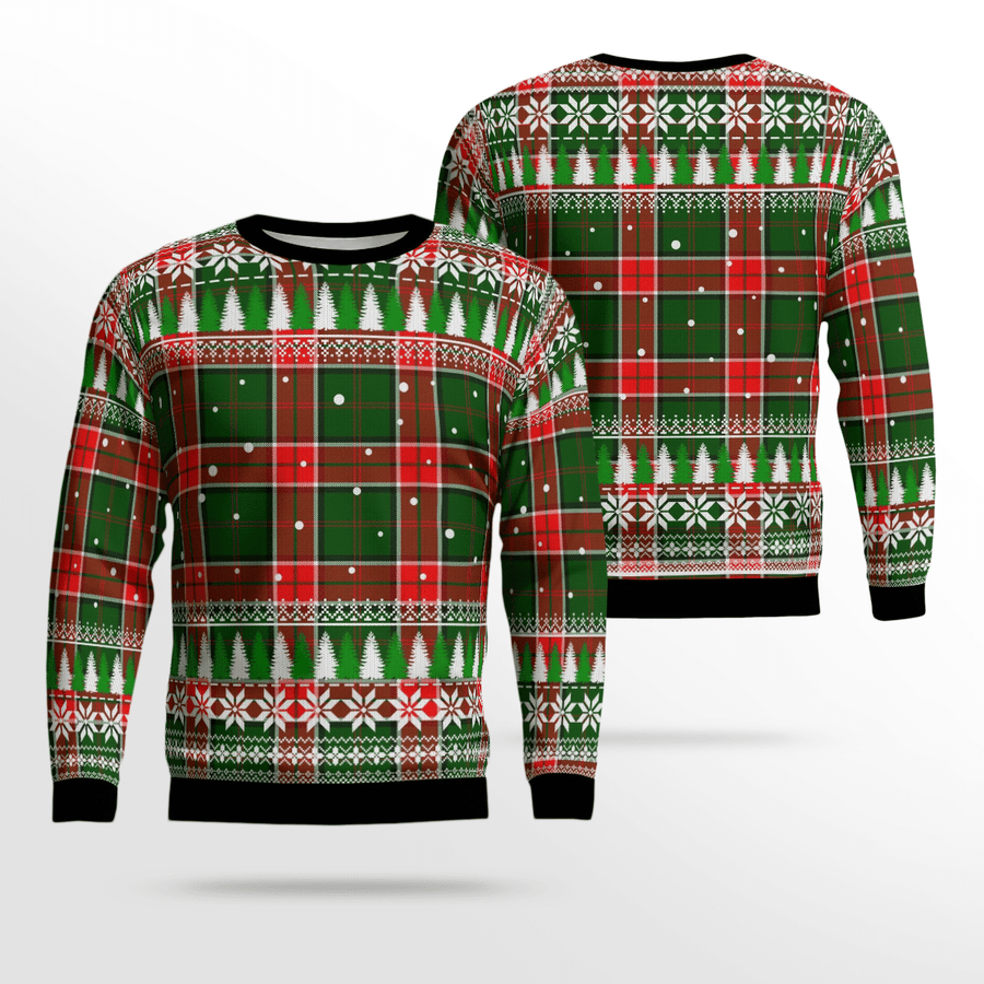 Clan Pollock Modern Tartan Christmas Ugly Sweater NM71 Pollock Modern Tartan Tartan Ugly Sweater