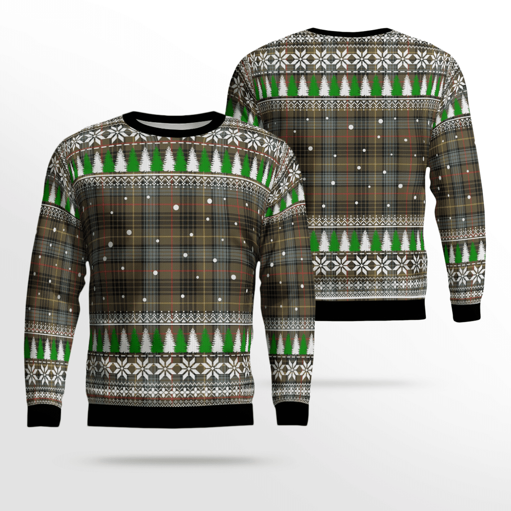 Clan Stewart Hunting Weathered Tartan Christmas Ugly Sweater QV98 Stewart Hunting Weathered Tartan Tartan Ugly Sweater