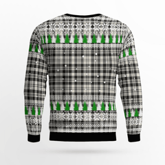 Clan Scott Black & White Ancient Tartan Christmas Ugly Sweater ME48 Scott Black & White Ancient Tartan Tartan Ugly Sweater