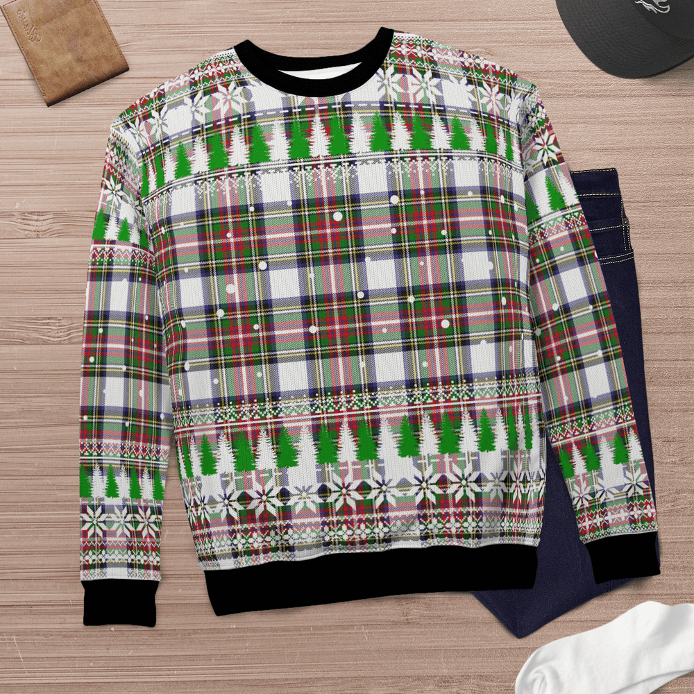 Clan Stewart Dress Modern Tartan Christmas Ugly Sweater HR30 Stewart Dress Modern Tartan Tartan Ugly Sweater