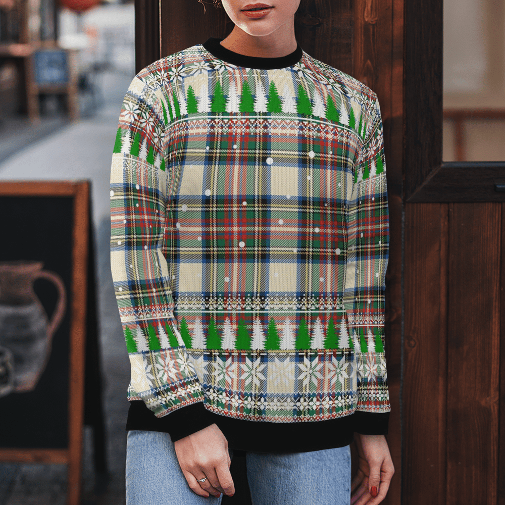 Clan Stewart Dress Ancient Tartan Christmas Ugly Sweater JD90 Stewart Dress Ancient Tartan Tartan Ugly Sweater