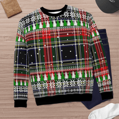 Clan Stewart Black Tartan Christmas Ugly Sweater ED30 Stewart Black Tartan Tartan Ugly Sweater