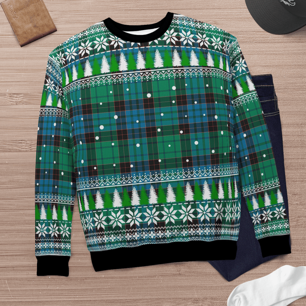 Clan Stewart Old Ancient Tartan Christmas Ugly Sweater CZ38 Stewart Old Ancient Tartan Tartan Ugly Sweater