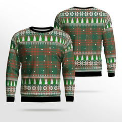 Clan Menzies Green Ancient Tartan Christmas Ugly Sweater FO48 Menzies Green Ancient Tartan Tartan Ugly Sweater