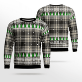 Clan Menzies Black & White Ancient Tartan Christmas Ugly Sweater DH18 Menzies Black & White Ancient Tartan Tartan Ugly Sweater