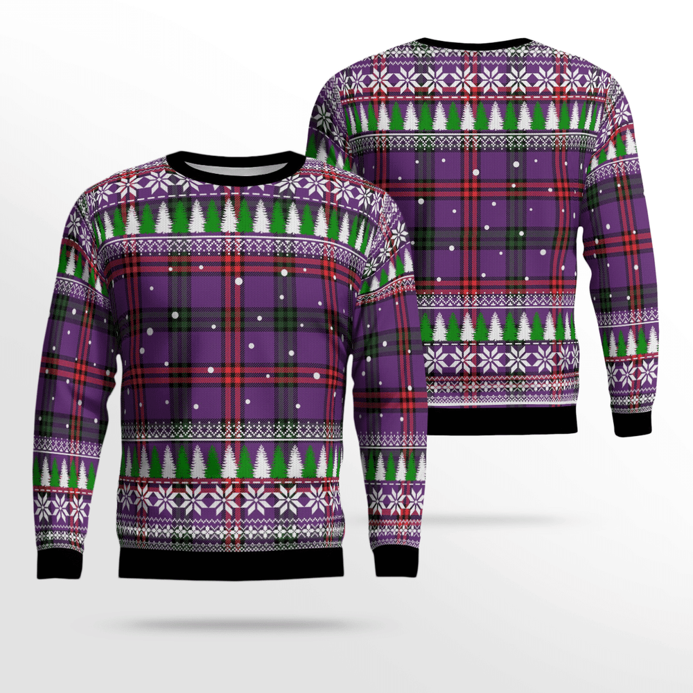 Clan Montgomery Modern Tartan Christmas Ugly Sweater VW64 Montgomery Modern Tartan Tartan Ugly Sweater