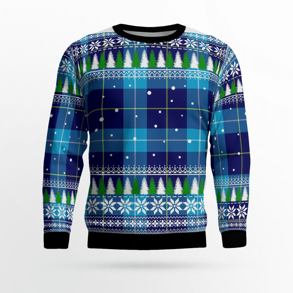 Clan McKerrell Tartan Christmas Ugly Sweater LG59 McKerrell Tartan Tartan Ugly Sweater