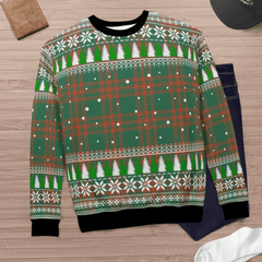 Clan Menzies Green Ancient Tartan Christmas Ugly Sweater FO48 Menzies Green Ancient Tartan Tartan Ugly Sweater