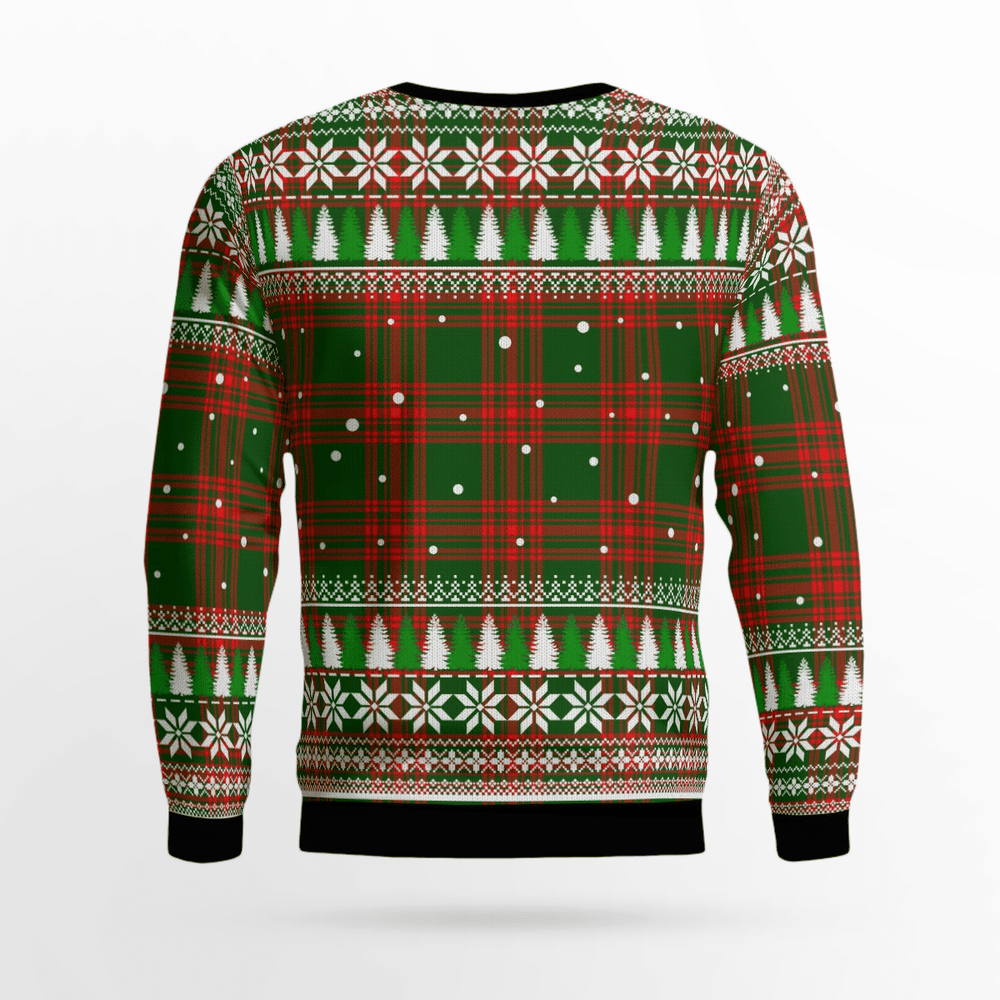 Clan Menzies Green Modern Tartan Christmas Ugly Sweater YL30 Menzies Green Modern Tartan Tartan Ugly Sweater