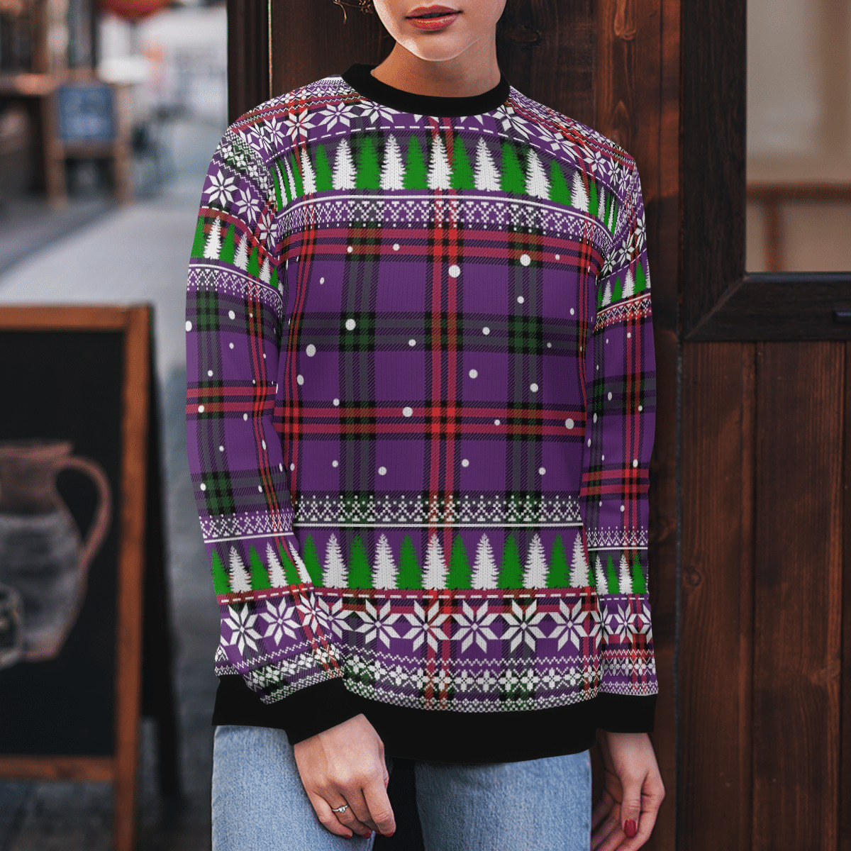 Clan Montgomery Modern Tartan Christmas Ugly Sweater VW64 Montgomery Modern Tartan Tartan Ugly Sweater
