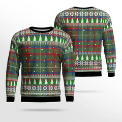 Clan Shaw Green Modern Tartan Christmas Ugly Sweater FW11 Shaw Green Modern Tartan Tartan Ugly Sweater