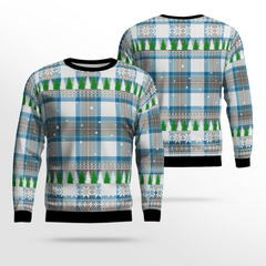 Clan Stewart Muted Blue Tartan Christmas Ugly Sweater QK39 Stewart Muted Blue Tartan Tartan Ugly Sweater