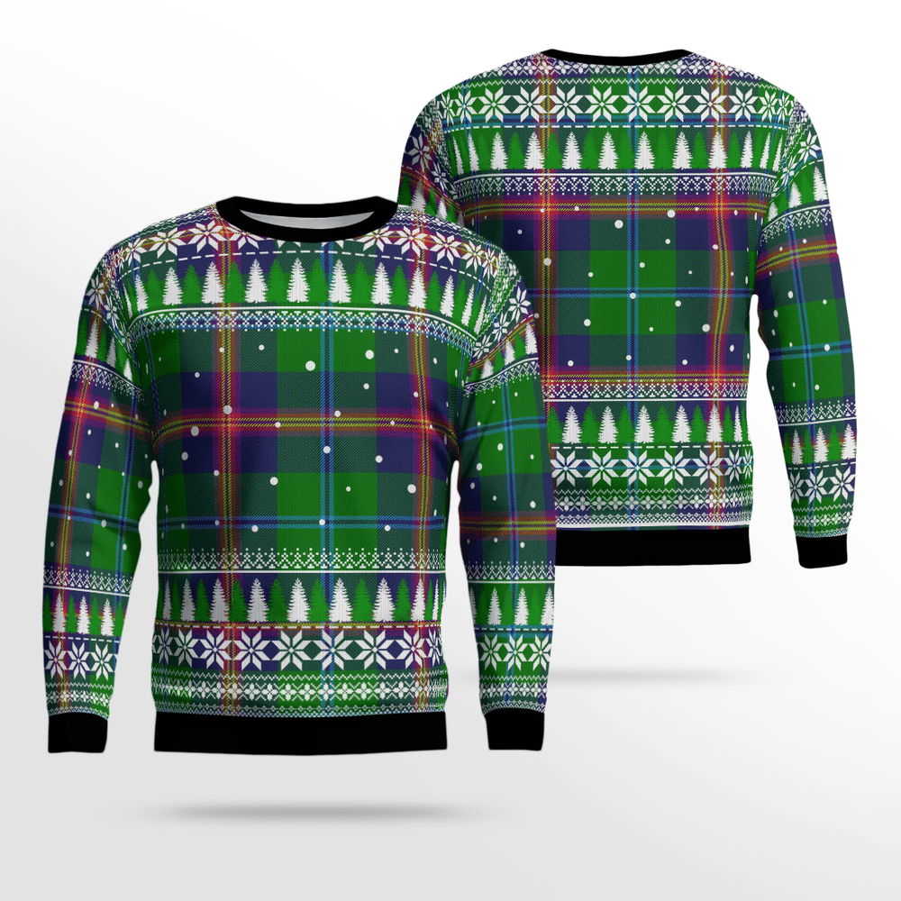 Clan Young Modern Tartan Christmas Ugly Sweater VE75 Young Modern Tartan Tartan Ugly Sweater