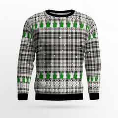 Clan Scott Black & White Ancient Tartan Christmas Ugly Sweater EI93 Scott Black & White Ancient Tartan Tartan Ugly Sweater
