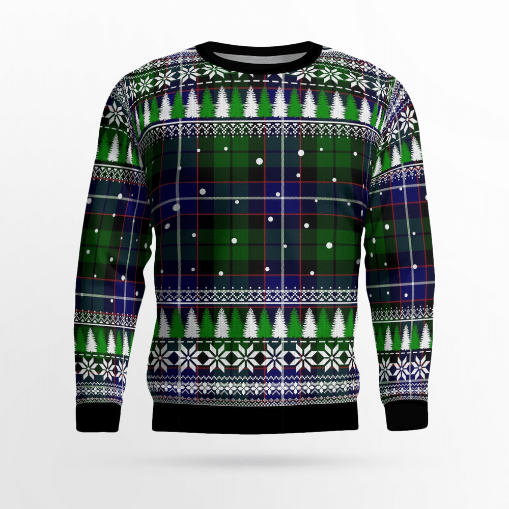 Clan Russell Modern Tartan Christmas Ugly Sweater EO50 Russell Modern Tartan Tartan Ugly Sweater