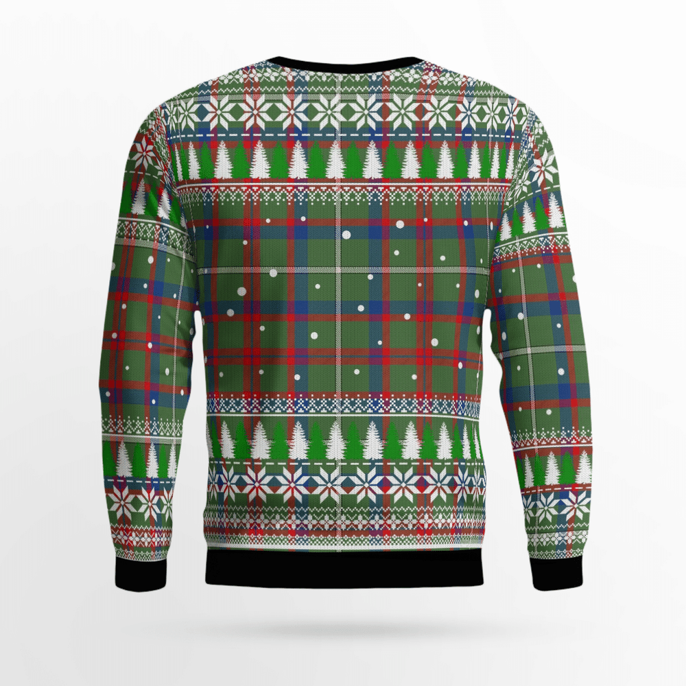 Clan Shaw Green Modern Tartan Christmas Ugly Sweater FW11 Shaw Green Modern Tartan Tartan Ugly Sweater