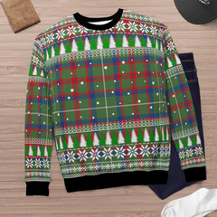 Clan Shaw Green Modern Tartan Christmas Ugly Sweater FW11 Shaw Green Modern Tartan Tartan Ugly Sweater