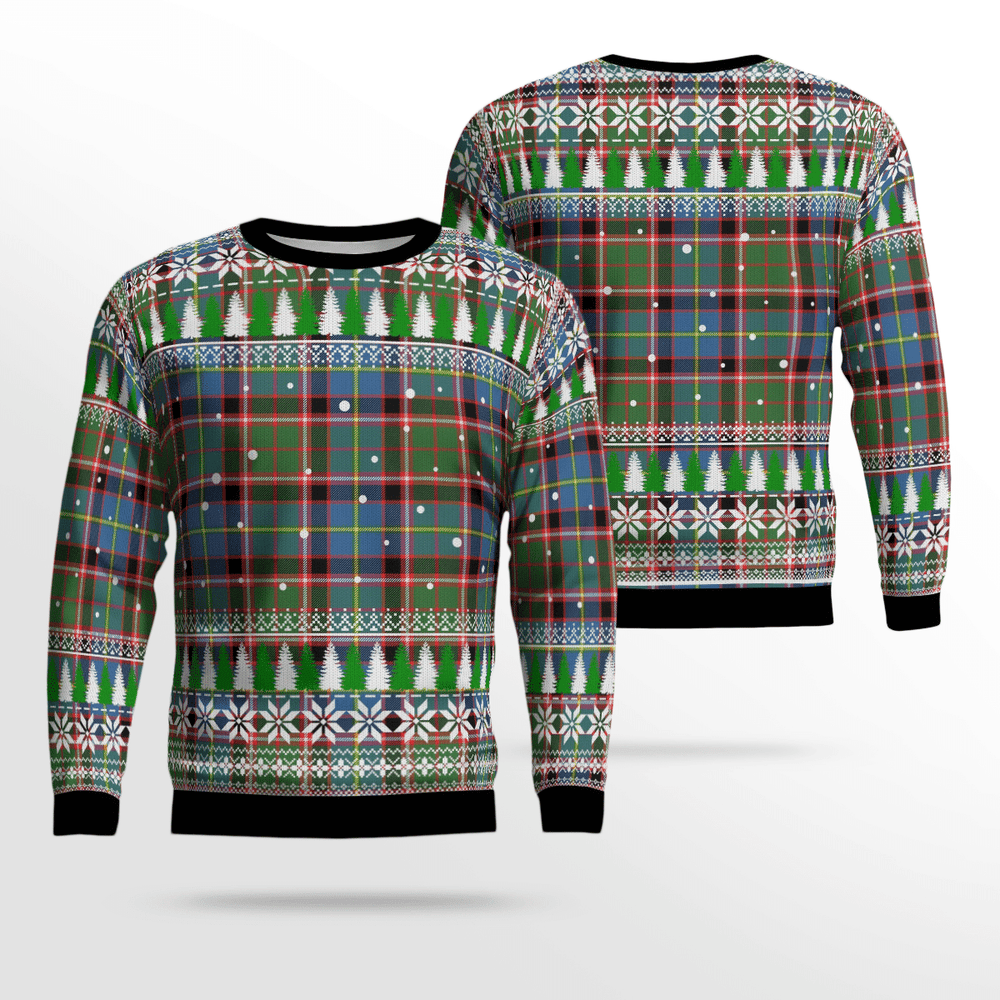 Clan Stirling (of Cadder-Present Chief) Tartan Christmas Ugly Sweater BG92 Stirling (of Cadder-Present Chief) Tartan Tartan Ugly Sweater